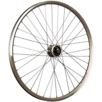 pulgadas rueda delantera de bicicleta ZAC2000 con disco y dinamo, color plata.