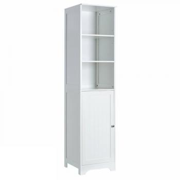Armario de 1 Puerta y 2 baldas Minimalista Blanco de Madera DM para Cuarto de baño Vitta - LOLAhome