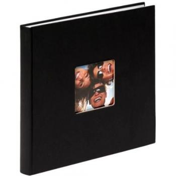 Walther Design - Álbum de Fotos Fun, con Recorte para Foto, Color Negro, 26 x 25 cm