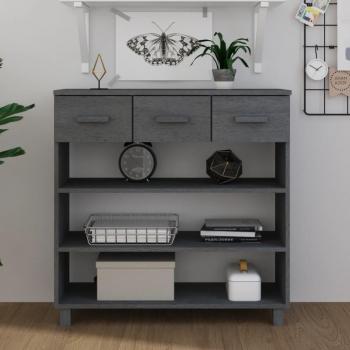 Mesa Consola Hamar Gris Oscuro 90x35x90 cm Madera Maciza de Pino