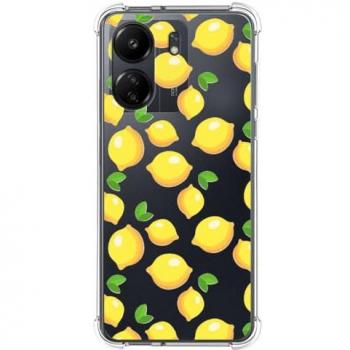 Funda Silicona Antigolpes para Xiaomi Poco C65 con Diseño de Limones