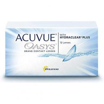 ACUVUE® OASYS with HYDRACLEAR® PLUS - Lentillas quincenales - protección UV - 12 lentes