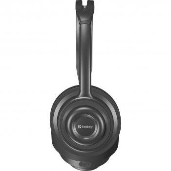 Auriculares Inalámbricos Sandberg con Cancelación Activa de Ruido (ANC) y Cancelación de Eco (ENC) - Diadema Bluetooth Negro