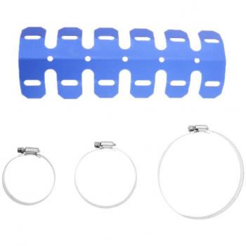 Sharplace Escudo de Térmico para Tubo de Escape con Clip de Montaje para Motocicleta 25cm - Azul