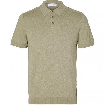 Selected Short Sleeve Polo Shirt SLHBERG Light Green XL