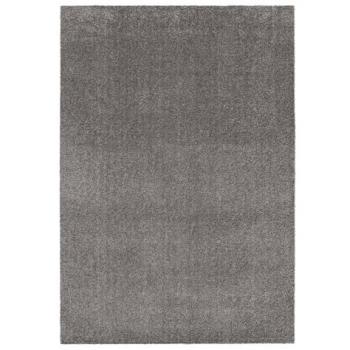 Alfombra interior de terciopelo rizado gris antracita, modelo Lawrence, 120 x 170 cm