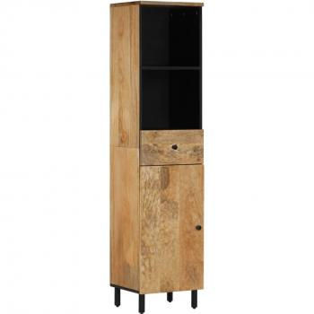 Mueble de baño de madera maciza de mango 38x33x160 cm Marrón