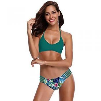 SHEKINI Conjunto de Bikini Sexy para Mujer Extraíble Traje de Baño Pushup Bikini Top Estampado de Impresión Bikini Bikini de Dos Piezas Traje de Baño