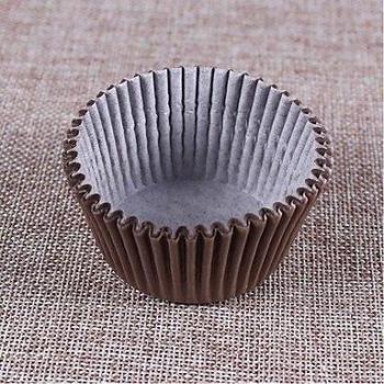 Takalao Cumpleaños Favores y regalos de la fiesta-100Piezas / Juego Envoltorios para Cupcake Etiqueta 100 % Pulpa de Madera Tema Clásico Cilindro , coffee