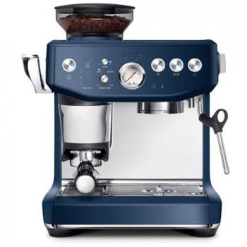 Cafetera espresso Sage Barista Express Impress 1850 W con molino integrado y espumador de leche, color azul ciruela