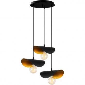 Péndulo Sivani MR-966 3 luces redondo negro/dorado