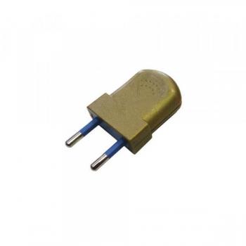 Clavija Europea Oro Bipolar 10A 4mm de Alta Calidad con Certificación de Seguridad