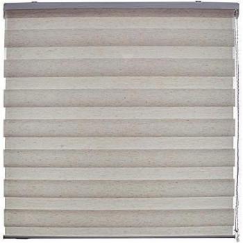 Blindecor LIRA - Estor enrollable de doble capa Noche y Día, Beige