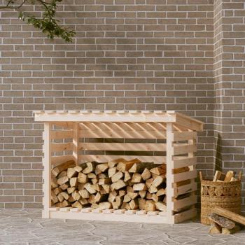 vidaXL Firewood Rack 108x73x79 cm Solid Wood Pine Brown