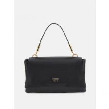 Guess Masie Black Handbag with Top Handle and Multiple Pockets