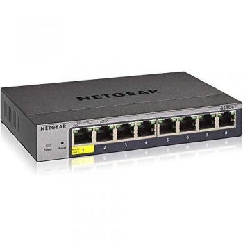 Netgear GS108T - Switch de red Gigabit Ethernet Smart Pro con 8 puertos con gestión en la nube