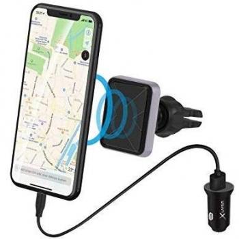 Soporte Magnético para Teléfono y Tablet XLAYER Magfix con Cargador USB 12/24V - Negro