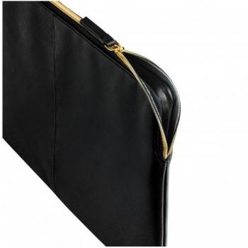 Bolsa para Ordenador Portátil Piel Saffiano Grano Completo Negro