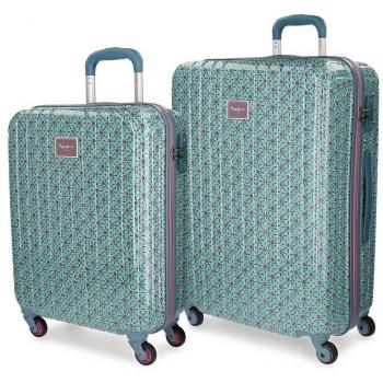 Pepe Jeans Amira Juego de Maletas, 67 cm, 110 Litros, Verde
