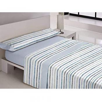 JAVIER LARRAINZAR - Juego de sábanas BLANES Cama 105 - Color Azul
