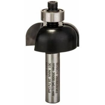 Bosch 2 608 628 363 - Fresas para medias cañas - 8 mm, R1 8 mm, D 28,7 mm, L 13 mm, G 54 mm
