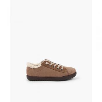 Zapatillas de lona para bebés con forro interior y forro de pelo para invierno