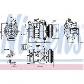 Compresor de aire acondicionado NISSENS 89208