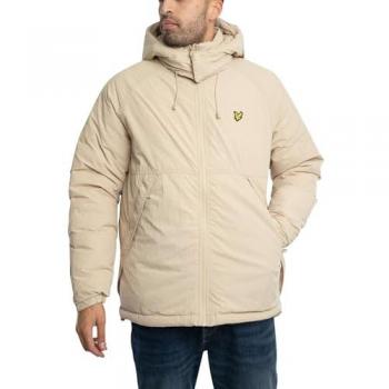 Lyle & Scott Men's Padded Puffer Jacket - Stone, White, Cream, Beige - Size: L/40/Regular