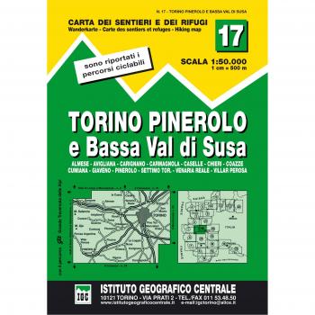 Mapa Excursionista y Topográfico 1:50.000 de Torino, Pinerolo y Bassa Val di Susa - Mapiberia