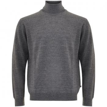 Ferrante Elegant Gray Wool Turtleneck Sweater for Men - IT52 | XL