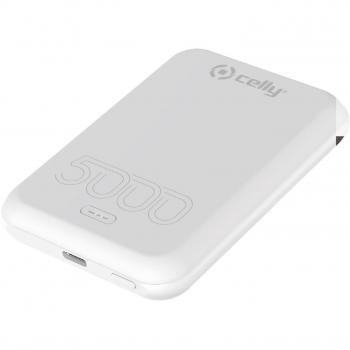 Celly MAGPB5000EVOWH Powerbank Inalámbrico 5000 mAh Cargador Blanco