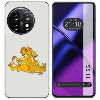 Funda de Silicona para Oneplus 11 5G con Diseño de Leones y Dibujos