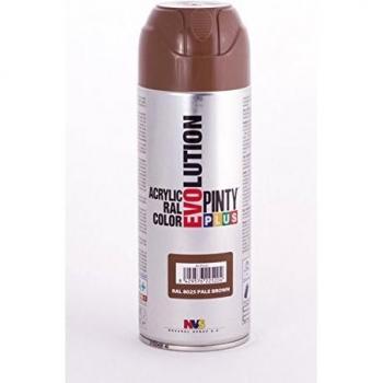PINTYPLUS EVOLUTION 550 Pintura spray Acrílica Brillo 520cc Pale brown Ral 8025, Estándar