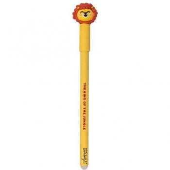 Boli borrable León - The King of the Jungle con tinta borrable, diseño de león, colorido y divertido, ideal para niños y escolares