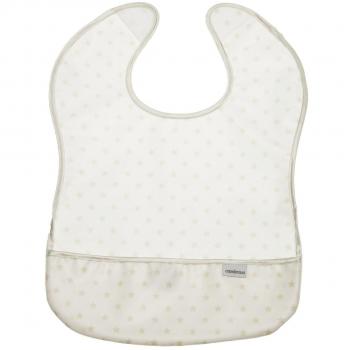 Cambrass Star - Babero plastificado cuadrado, 28 x 36 cm, color beige
