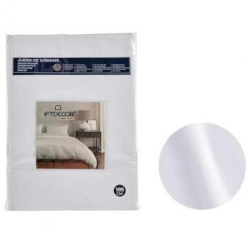 Juego de Sábanas Blancas para Cama de 135 cm - 3 Piezas