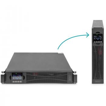 Sistema UPS OnLine Digitus DN-170096, 3000VA/3000W, Rack/Torre, LCD, 8 x C13, 1 x C19, RS-232, USB