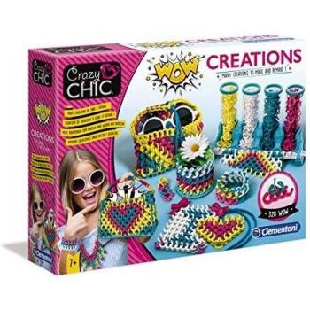 Clementoni - Crazy Chic - Creaciones WOW - abalorios y set para hacer pulseras infantiles a partir de 7 años