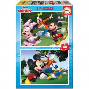 Educa Borrás - Puzzle Infantil 2x48 Piezas Disney Mickey & Friends (Ref. 18885)