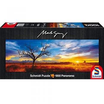 Schmidt Spiele 1000-Piece Panorama Jigsaw Puzzle - Desert Oak at Sunset, Northern Territory, Australia (59287)