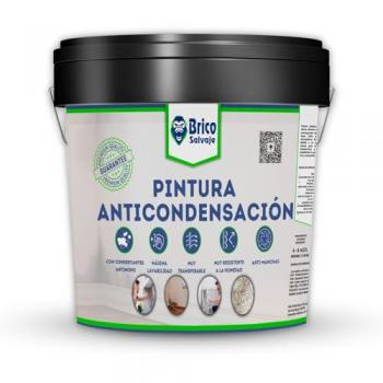 Pintura Anticondensación Termoaislante y Antihumedad Blanco Mate 750 ml para Interiores y Exteriores - BRICOSALVAJE