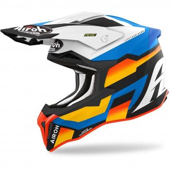 Airoh Casco de Cross Strycker Azul Mate con diseño mate, adecuado para motocross, talla L