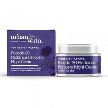 Urban Veda Peptide-30 Radiance Recovery Night Cream for Dry, Dull, and Dehydrated Skin - 50ml Anti-Aging Moisturizer with Vitamin C and Turmerone