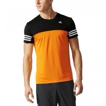 adidas Base Mid Tee DD - Camiseta para hombre, color naranja / negro, talla 3XL