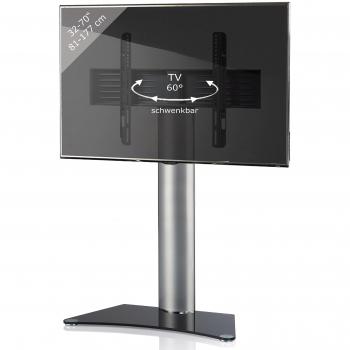 VCM Soporte vertical de TV Zental cristal negro,