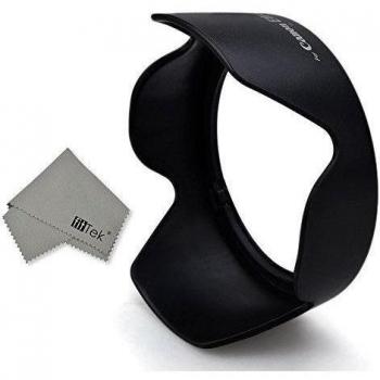 fitTek® Shoot Dedicated Bayonet Lens Hood for Canon EOS EF 17-85mm f/4-5.6 IS EF-S USM Lens and EF-S 18-135mm IS f/3.5-5.6 Lens -Replacement for Canon EW-73B