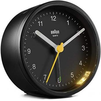 Braun BC-12-B Reloj Despertador Clásico Analógico, Color Negro