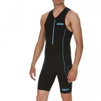 Arena Men Powerskin ST - Traje de Triatlón con cremallera, Negro
