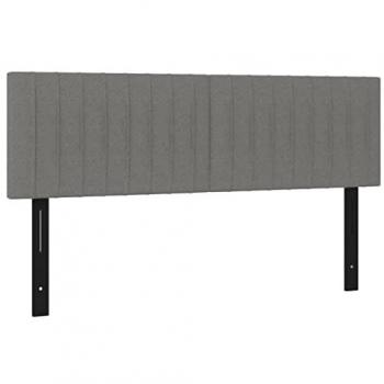 Cabeceros 2 unidades tela gris oscuro 72x5x78/88 cm
