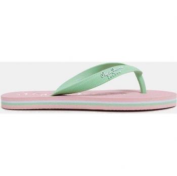 Pepe Jeans - Chanclas Bay Beach Brand de niña con diseño logotipado y tira al dedo